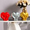 Valentine's Day Love Heart Figurine Double Hands Holding Heart Resin Statue Wedding Party Home Office Desktop Decoration