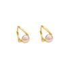 Luxurious Champagne Pearl Earrings for Women - Elegant, Celebrity-Inspired Style