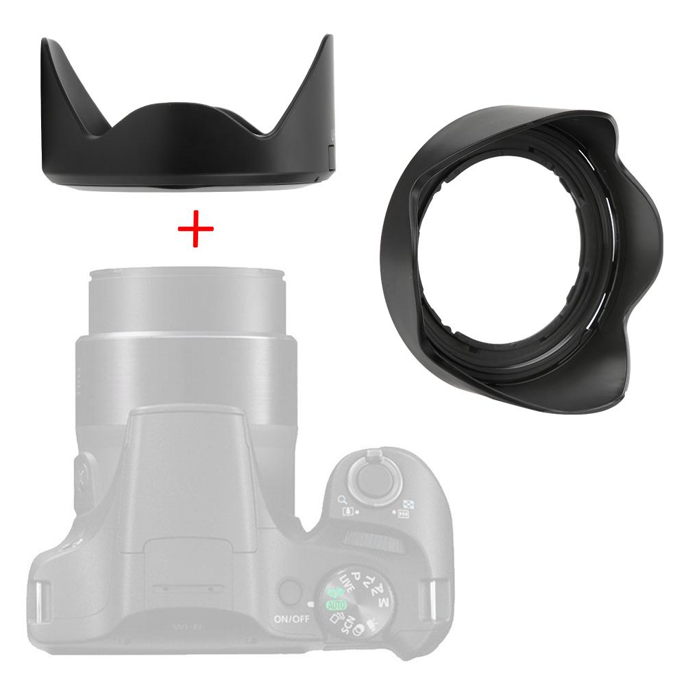 LHDC100 Plastic Black Lens Hood Accessory for Canon G3x SX60 SX50 SX530 SX520 Lenses