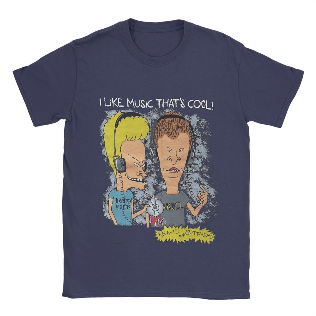 Beavis and Butt Head Herren T-Shirt Crazy Tees Kurzarm Rundhals T-Shirt Reine Baumwolle Geburtstagsgeschenk Kleidung