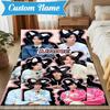 Custom Name K-pop Stars Group Rug for Living Room, Game Rooms, Office, Bedroom, Floor Mat Playful Design, fan gifts Christmas decor
