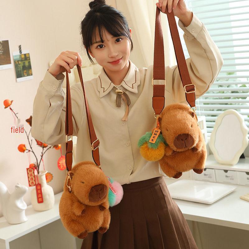 

Adorable Capybara Plush Crossbody Bag & Backpack – Cute Gift for Girls Standard