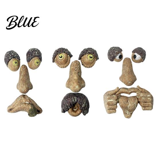 Halloween Tree Decorations Glow‑in‑the‑Dark Face Garden Decor Funny Old Man Bark Whimsical Sculpture Resin Ornament Outdoor Easter Hugger Yard