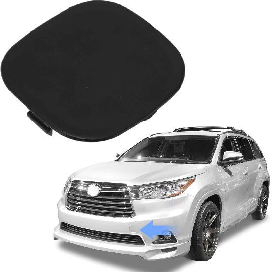 

Front Left Car Tow Hook Cover Cap for Toyota Highlander 2004-2007 Replaces No.5212748030 Matte Black Plastic Enhanced Durability for Winter & Cold