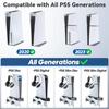 Wall Mount Stand Kit Steel Bracket for Playstation 5/PS5 Slim Console with Controller Hanger Hook Holder for PS5 Accessories