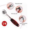 14 inch 72 Teeth Ratchet Wrench with Quick Release and Forward Reverse Conversion for Auto Repair and Construction