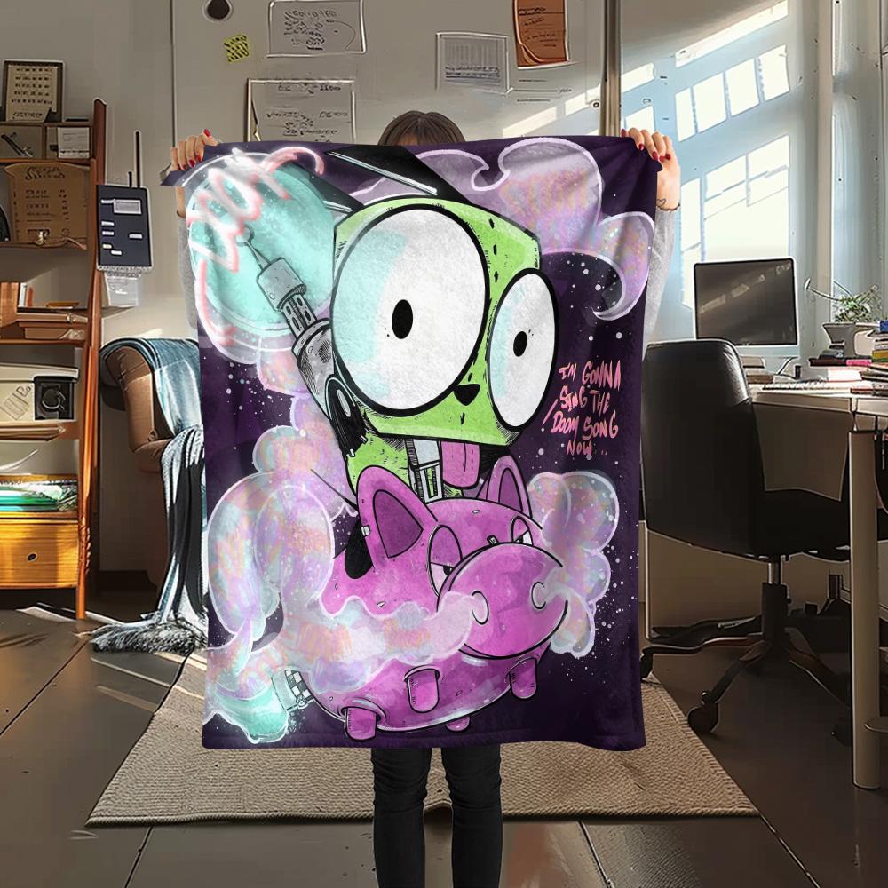 ZIM Print Flannel Blanket, High quality Comfortable for All Seasons, Home Decor, Warmth and Comfort