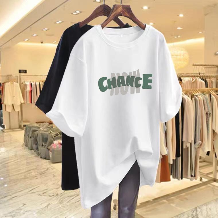 Ns super fire letter printing short-sleeved T-shirt women's summer design sense half-sleeved pure cotton t-shirt loose chc Hong Kong style top