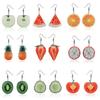 Sweet Fruit Watermelon Strawberry Dangle Women Ear Hook Earrings Party Jewelry