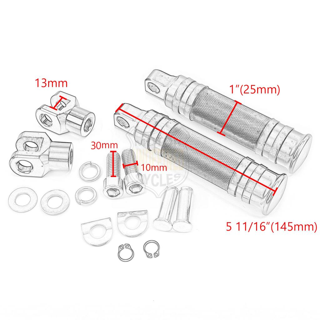 Motorcycle Knurled Modified Foot Pegs Folding Footrests Pedals For Harley Kawasaki Yamaha Suzuki Honda Ducati BMW Universal