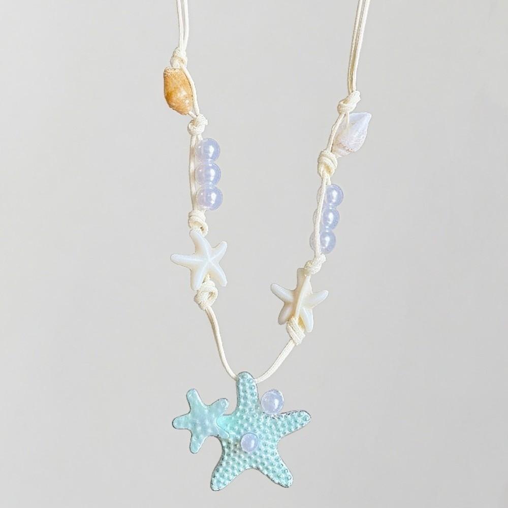 Bohemian Starfish Necklace Beach Surfer Trendy Beach Necklace  Photography Props