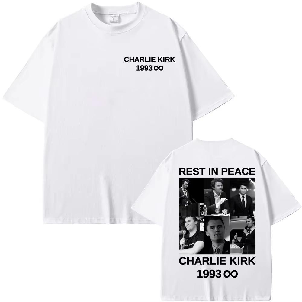 Rest in Peace Charlie Kirk Graphic Tshirts Men Women Retro Fashion Casual ONeck Tshirt Comfort Classic Hip Hop Street T Shirt