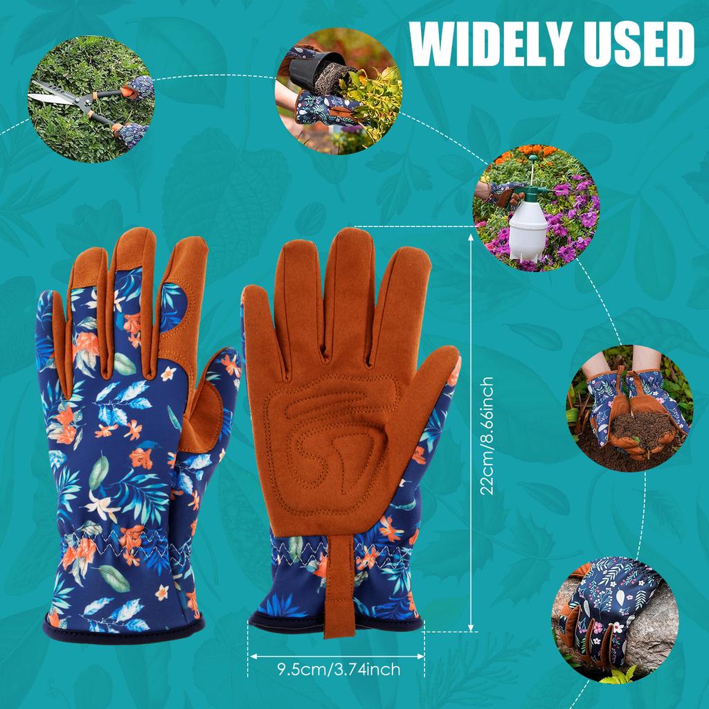1 Pair Thorn Proof Gardening Gloves Polyester Fiber Pruning Gloves Breathable Garden Weeding Working Gloves for Picking Pruning