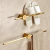 Brass Bathroom Towel Holder Wall Mounted Towel Hanger Brushed Gold Towel Rack Storage Rack Shelf 40cm/50cm Bathroom Accessories