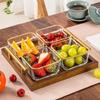 Hanyou Solid Wood Partitioned Fruit Tray Set