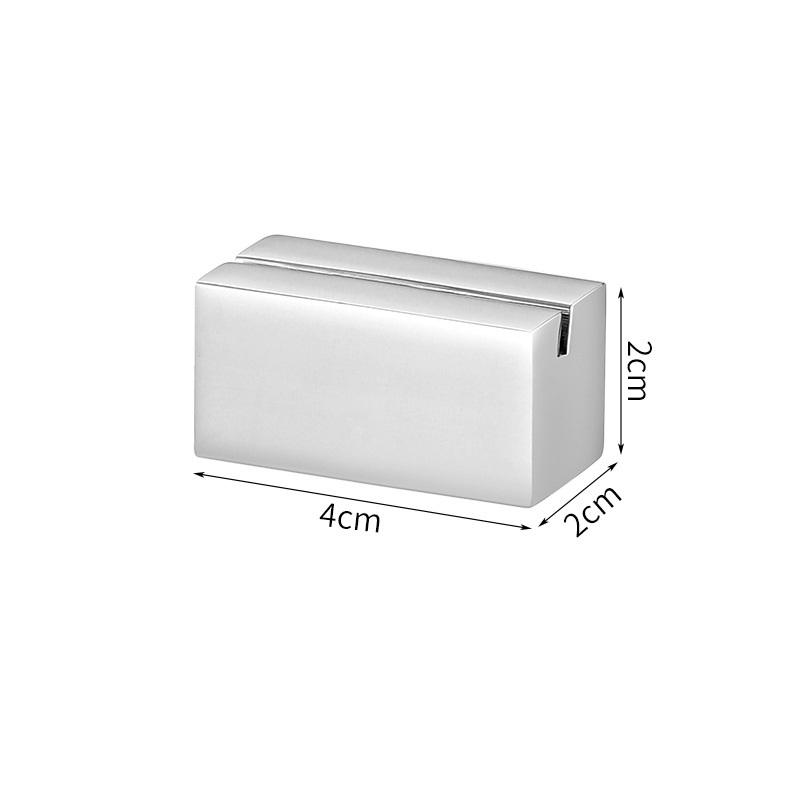 Insert Menu Folder Stainless Steel Card Holder Funny Solid Menu Memo Holder Creative Label Holder Party Photo Picture Clips