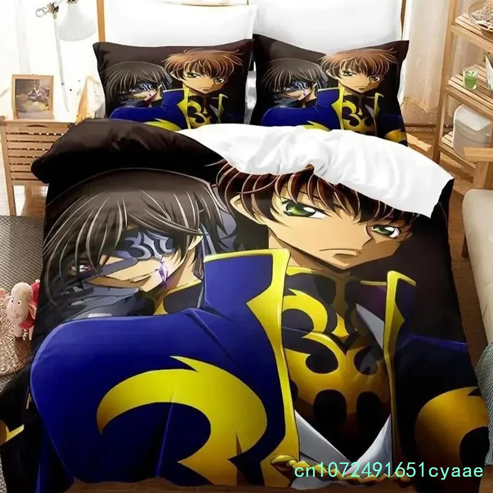 Code Geass Bedding Set Single Twin Full Queen King Size Bed Set Adult Kid Bedroom Duvet Cover Sets 3D Print Anime Bed Sheet Set