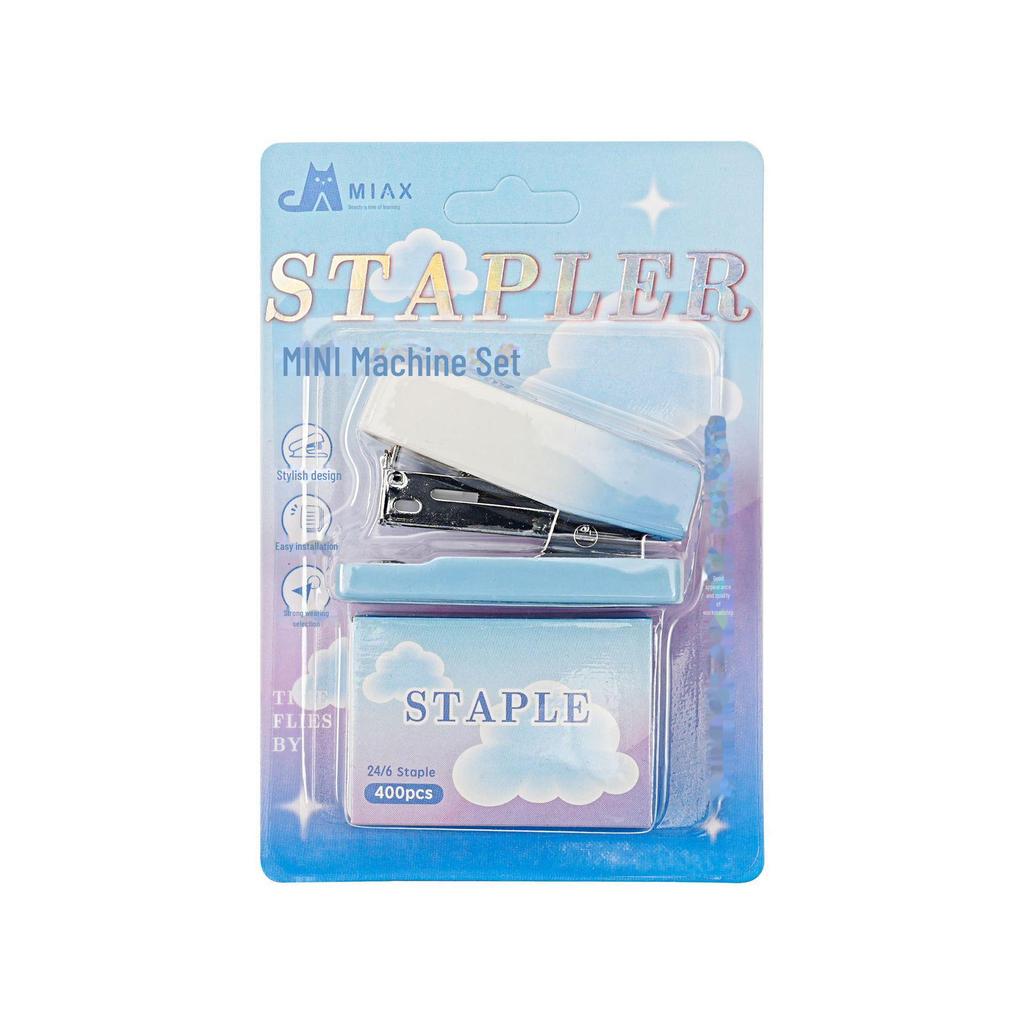 Mini Gradient Macaron Stapler, Portable Labor-Saving Stapler for Students and Office Use