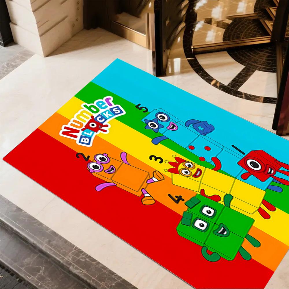 Tappeto Avventura Blocchi Numerici Adatto per Camere dei Bambini Arredare stanza Soggiorni Studio Tappeto Antiscivolo Ufficio Decorazione Casa