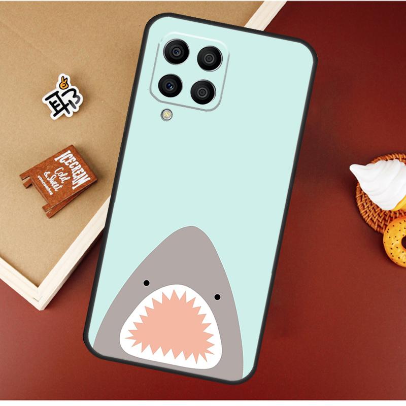 Cartoon Shark Case For Samsung Galaxy M55 M35 M15 M56 M36 M16 M06 M31 M13 M33 M53 M12 M32 M52 M14 M34 M54
