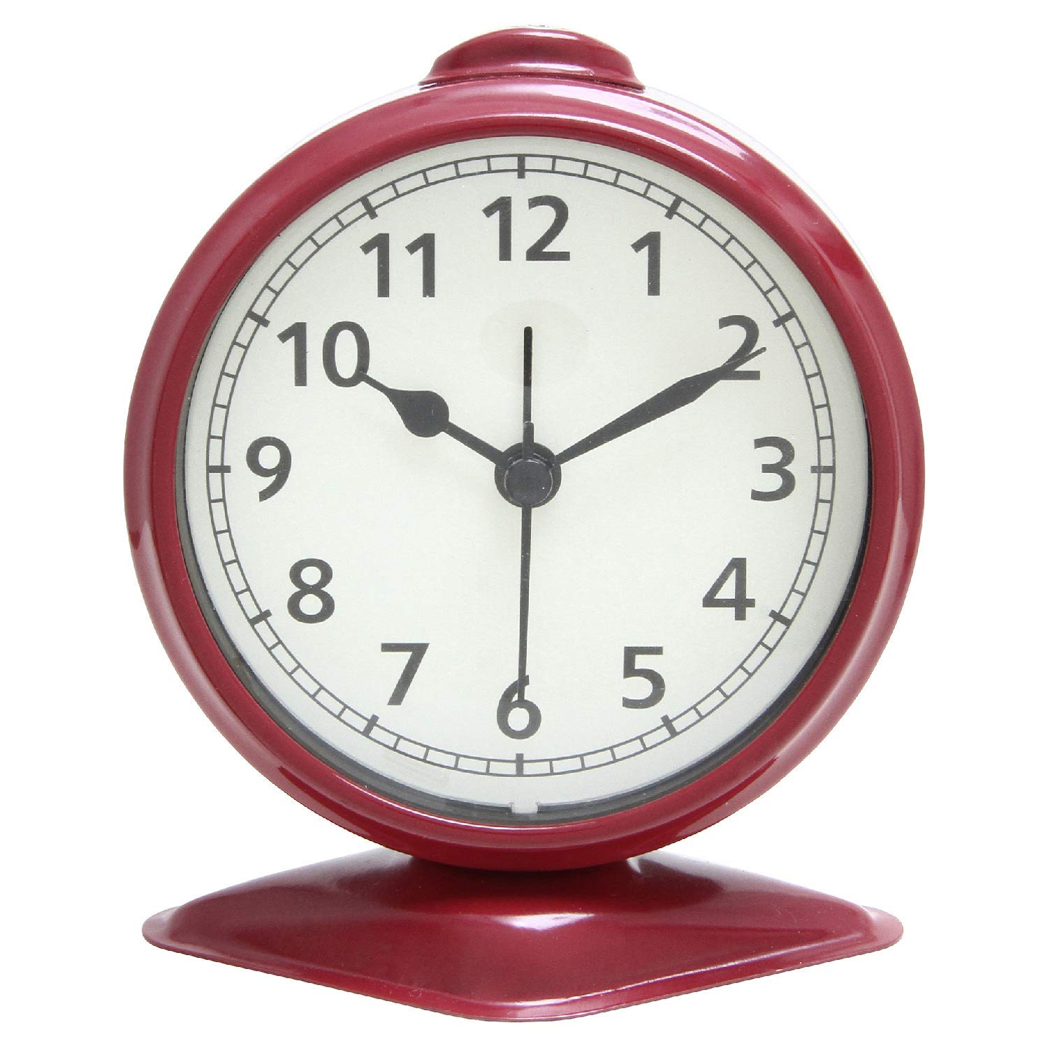 

Fujiboeki Table Clock Red Width Table Alarm 99084 9.7cm