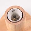 Retro Holz Tischlampe E27 Fassung Vintage Schreibtischlampe Sockelhalter Holzsockel Tischleuchte 220V Nachttischlampe Deko