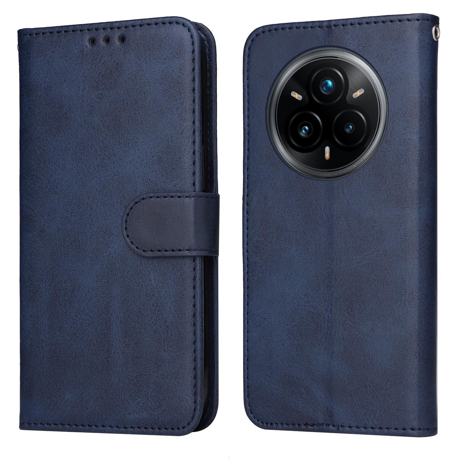 

For Realme 14 Pro+ 5G Case Wallet PU Leather Folio Flip Phone Cover Blue