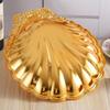 Multiple Sizes Peacock Shape Fruit Tray,Retro Alloy Engraving Shell Texture Home Cheese Food Plate,Snack Disc Table Decoration