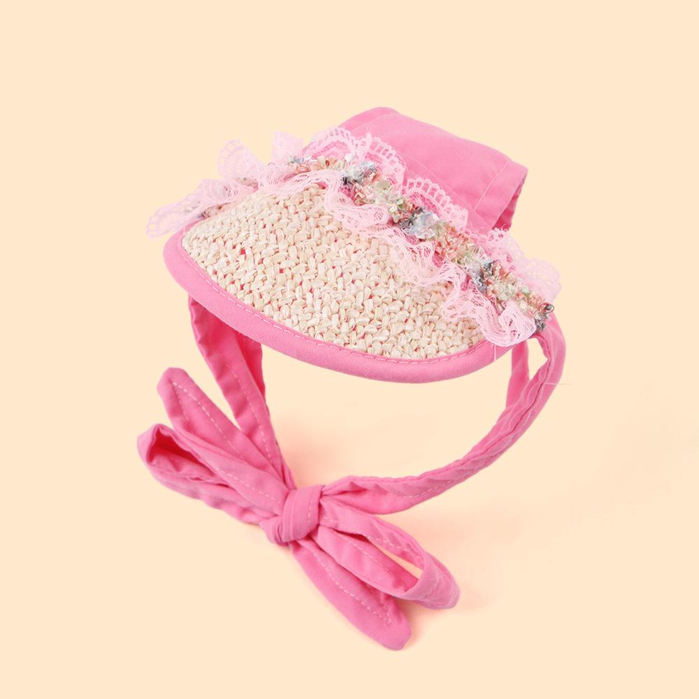 Pet going out cat hat summer dog hat small dog teddy sun hat ear hat S