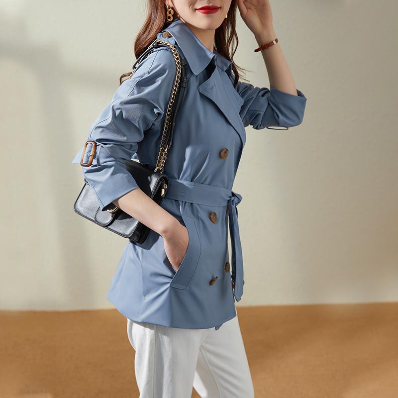 High-quality trench coat women's new spring short small spring thin coat trendy women's clothing