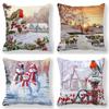 Christmas Themed Pillowcases Car Accessories Office Santa Claus Living Room Sofa Home Pillowcases