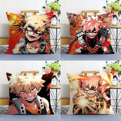 My Hero Academia Katsuki Bakugo Pillow Case Plush Fabric Soft  Pillowcase Double Sided Print Cushion Cover Household Gifts