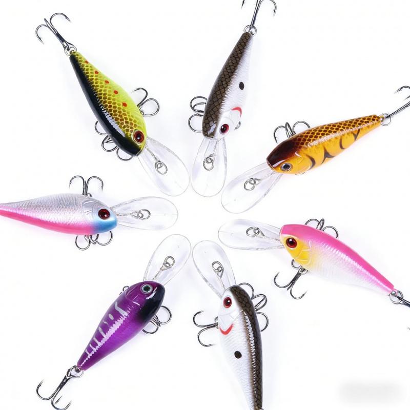 Lure Fishing Floating Minnow8cm7g 6Large Tongue Board Bionic Bait for Long Casting, Universal for Freshwater and Saltwater, Spec