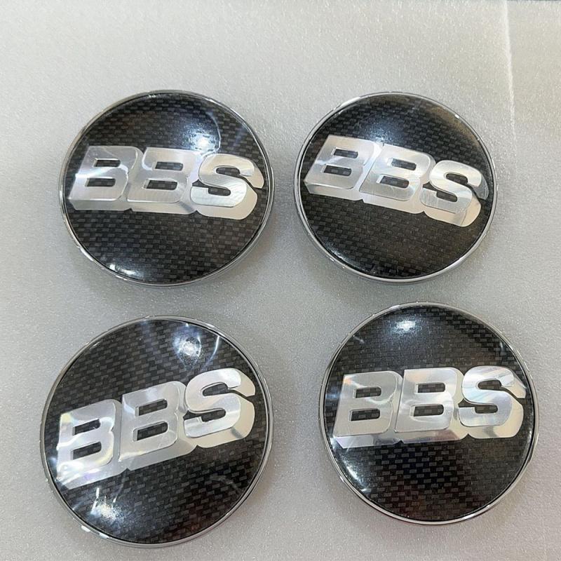 

4 pcs. Wheel center caps made of aluminum alloy, 68 mm, black + silver