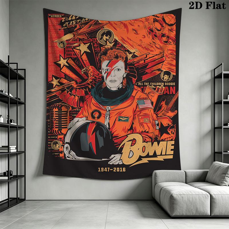 David Bowie Wall Tapestry Artistic Homage Tapestry Wallmounted Background Cloth Wall Covering Decoration Atmospheric Background Cloth Home Decor