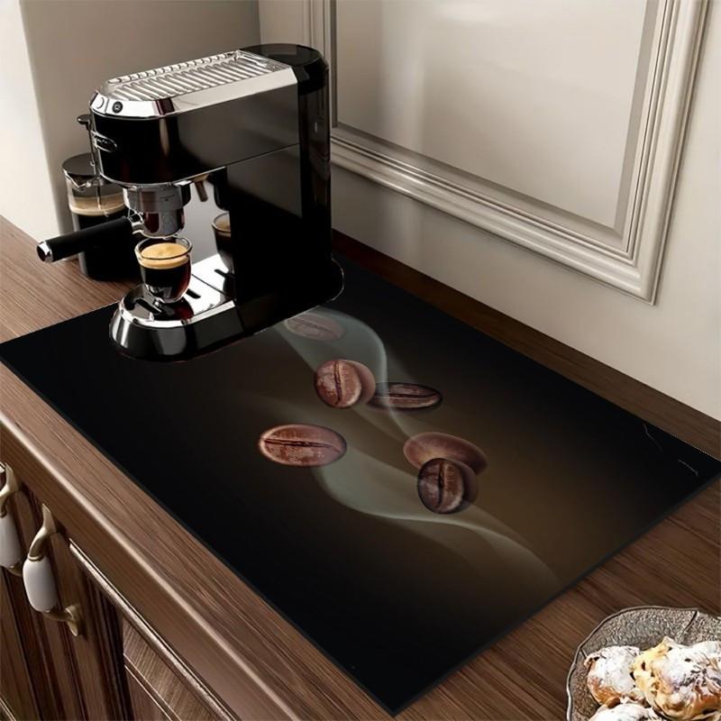 

Kitchen Drain Mat Absorbent and Non Slip Coffee Machine Mat Dirt Resistant and Heat-insulating Placemat 30*40cm [new diatom mud]