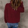 Women's Fashion Casual Fall Winter Solid Color Print Long Sleeve High Neck Sweaters