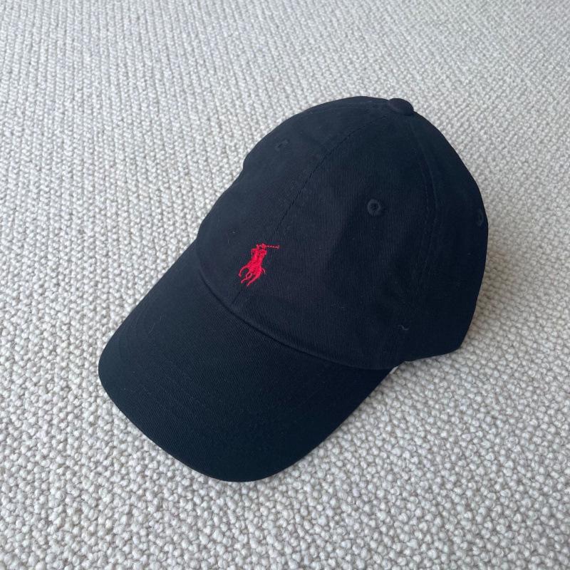 100% Bawełniana Czapka Baseballowa z Daszkiem Ruff Duck Tongue dla Mężczyzn i Kobiet - Czarna z Czerwoną Metką