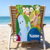1pc In the Night Garden2 Beach Towel with Custom Name, Beach/Swimming/Bath/Picnic/Camping Towel, Suitable for Seaside Beaches