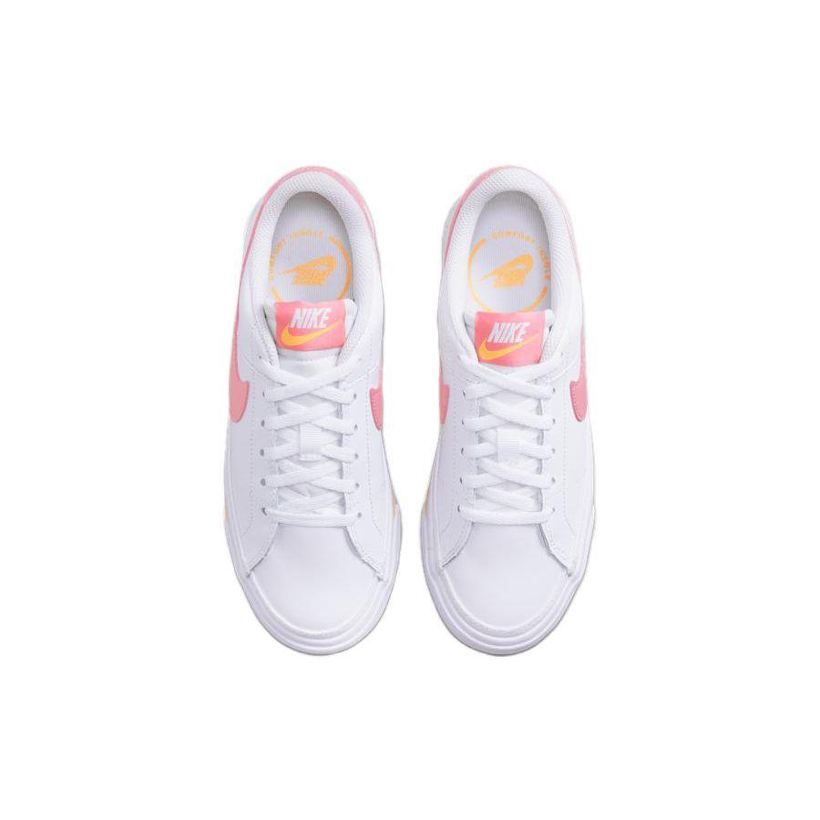 Nike Court Legacy GS Bílá Koralová Křída Dětské Tenisky Laserově Oranžová DA5380-118