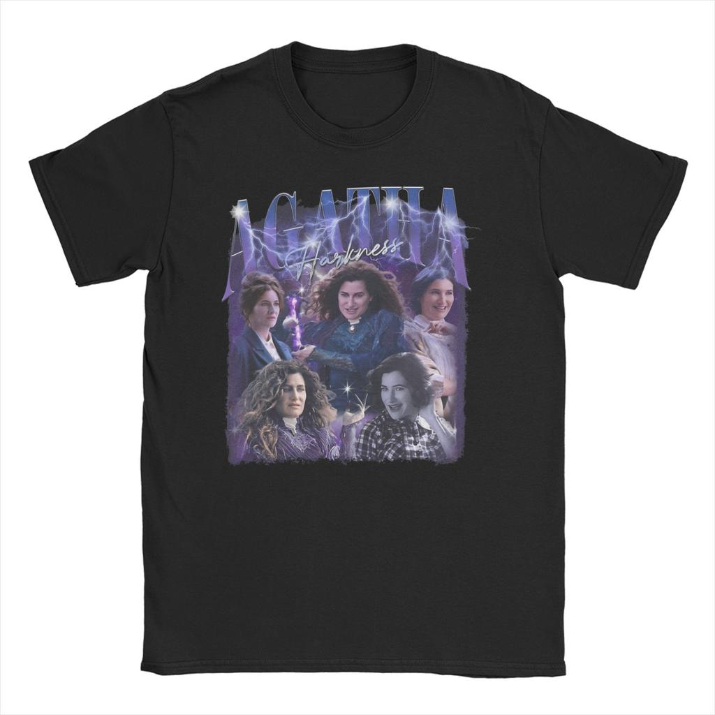 Herren T-Shirt Agatha All Alongs Humorvolle Baumwoll-T-Shirts Kurzarm Zirkel Gesucht T-Shirt Rundhals Kleidung Einzigartig