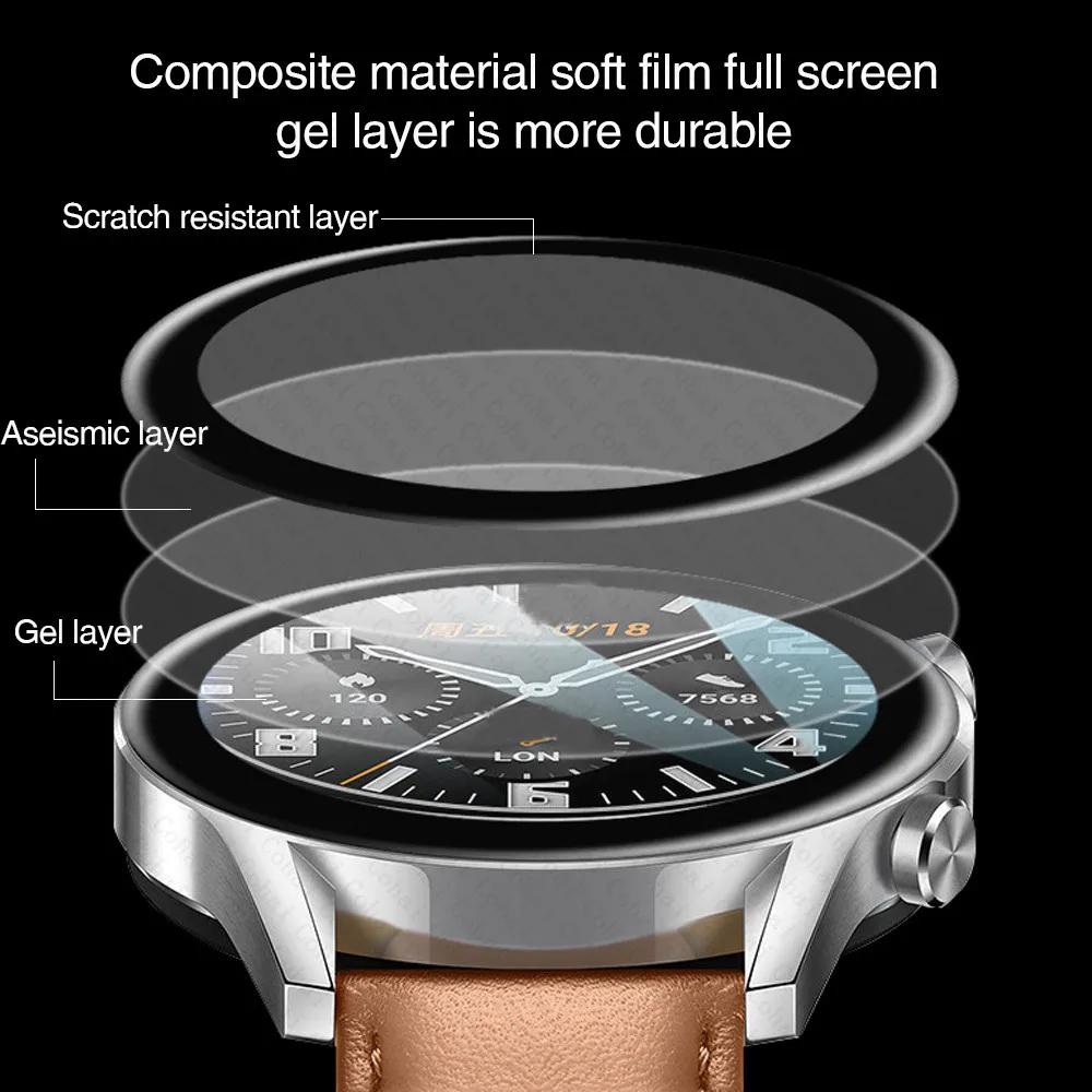 Sticlă Securizată 20D cu Margine Curbată Pentru Huawei Watch GT2 Pro GT3 GT 2 3 46MM Protector de Ecran Folie de Protecție Accesorii Ceas Inteligent