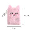 Kawaii Notebook For Girls Stationery Gift Small Plush Journal Diary Notepad Blank Inner Papers Sketchbook With Keychain Protable