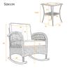 Balcony Furniture Set, Outdoor Garden Furniture with Coffee Table, Patio Furniture with Cushions for Balcony, Terrace, Garden