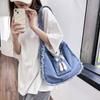 Large Street Style Denim Handbag Trendy Korean Shoulder Bag 2023 Fashionable Design