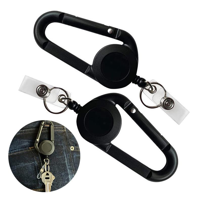 Id Card Key Chain Lanyard Clip Key Ring Retractable Belt Rope Holder Keyring