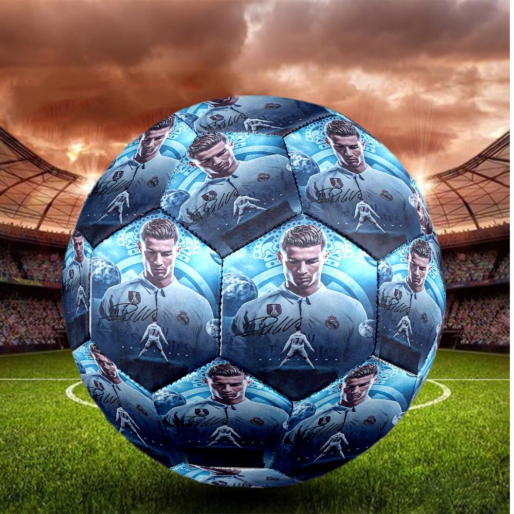 Cristiano Ronaldo Taglia 5 Pallone da Calcio Pallone da Calcio ad Alta Elasticità Per Competizione All'aperto Allenamento Quotidiano Gioco