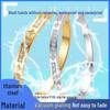 Gold-Plated Titanium Steel Women's Bracelet: Elegant European & American Design