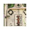 Metal Wall Art Apple Decor Country Home Kitchen Storage Basket Rustic Checkered Design