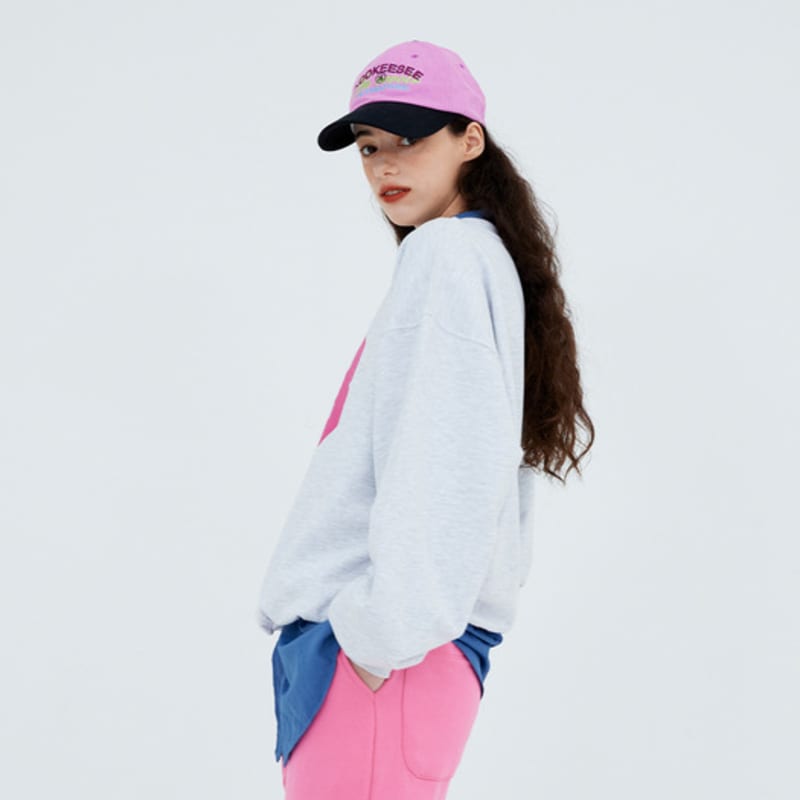 KOOKEESEE two tone vintage washing ball cap (Pink/Black)